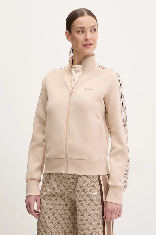 Суичър Guess BRITNEY без качулка бежов V2YQ16.KB3P2