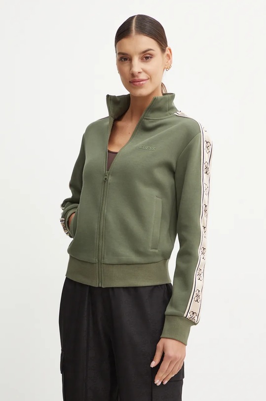 Mikina Guess BRITNEY bez kapuce zelená V2YQ16.KB3P2