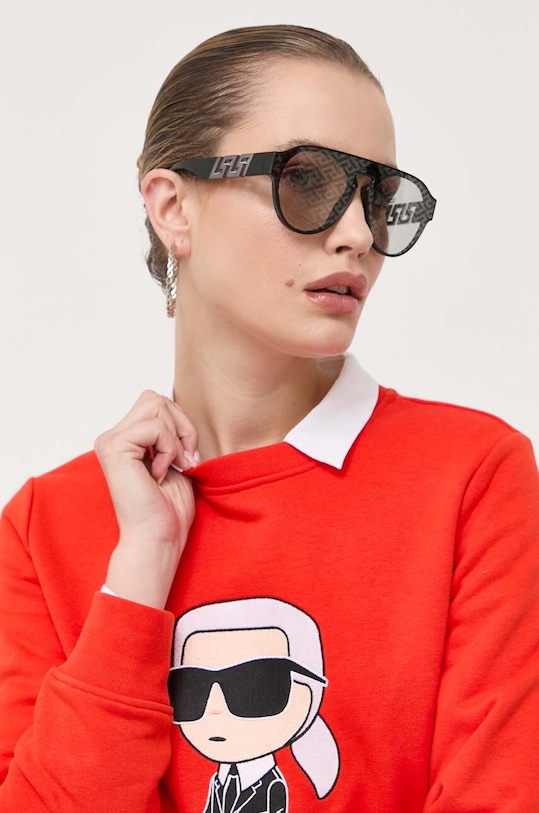 Karl Lagerfeld bluza aplikacja czerwony 230W1800