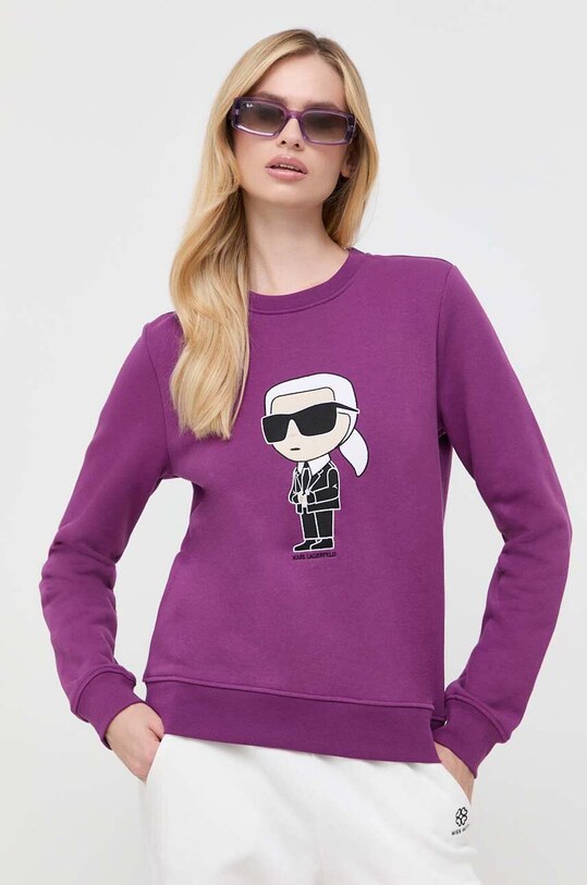 Mikina Karl Lagerfeld fialová 230W1800