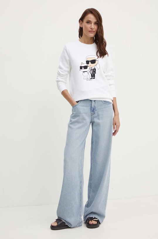 Mikina Karl Lagerfeld 230W1803 biela AA00