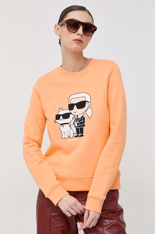 Karl Lagerfeld bluza pozostałe pomarańczowy 230W1803