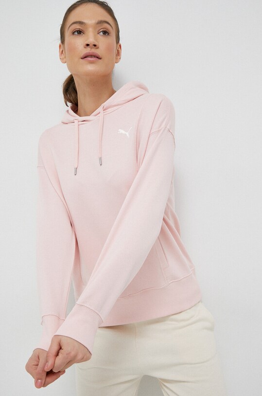 Puma hanorac de bumbac uni roz 673110