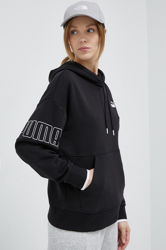 Бавовняна кофта Puma візерунок чорний 673724