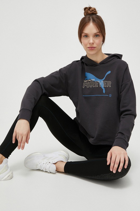 Puma bluza bawełniana 673298 szary SS23