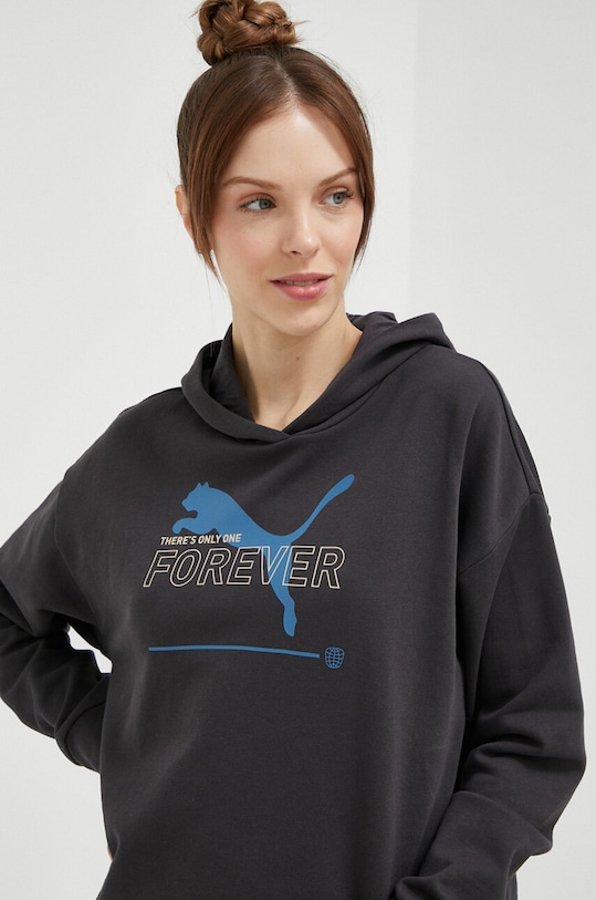 Puma bluza bawełniana szary 673298