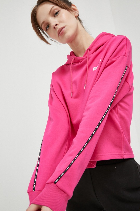 Puma bluza dresowa z kapturem różowy 673632