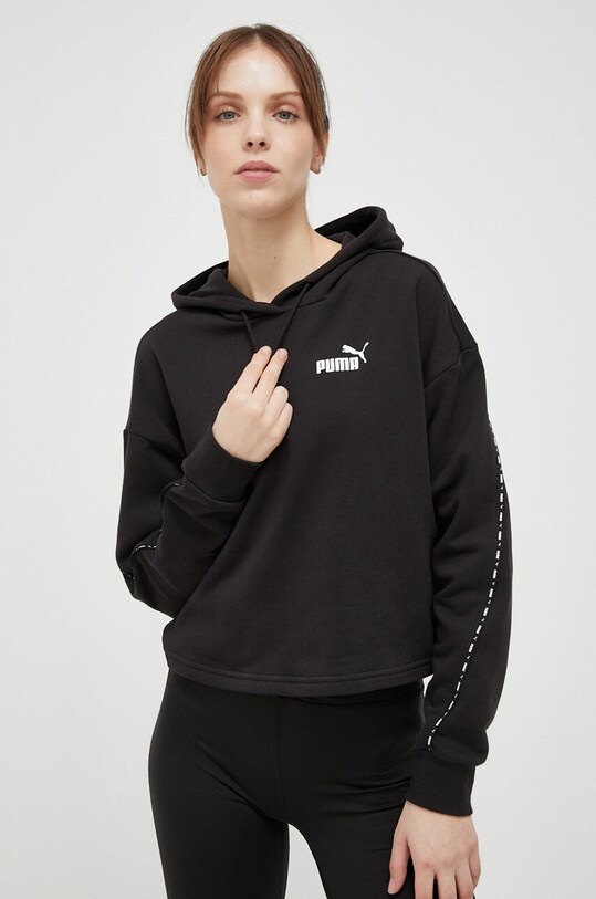 Puma bluza dresowa z kapturem czarny 673632