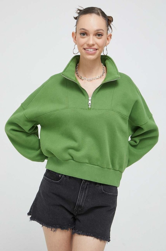 Mikina Abercrombie & Fitch bez kapuce zelená KI152.3087.330