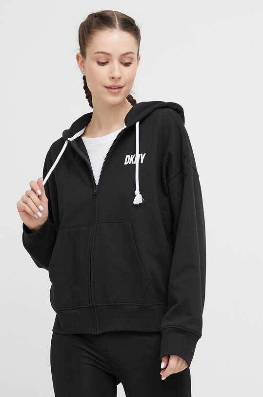 Dkny bluza lounge z kapturem czarny YI2022629