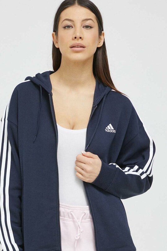 adidas hanorac de bumbac bleumarin HA7155
