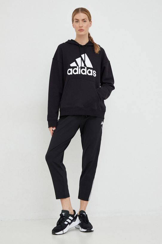 adidas bluza bawełniana HR4934 czarny SS23