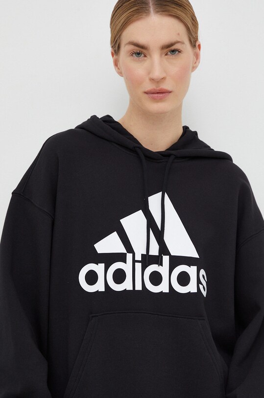 Бавовняна кофта adidas чорний HR4934