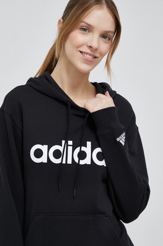 Хлопковая кофта adidas чёрный IC4426