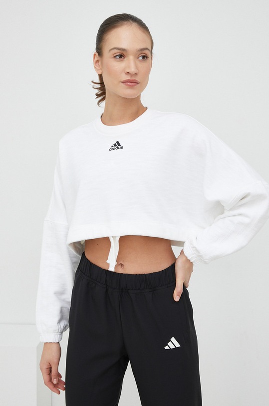 adidas bluza pozostałe biały IC6683