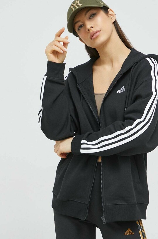 Mikina adidas s elastanom čierna IC8782