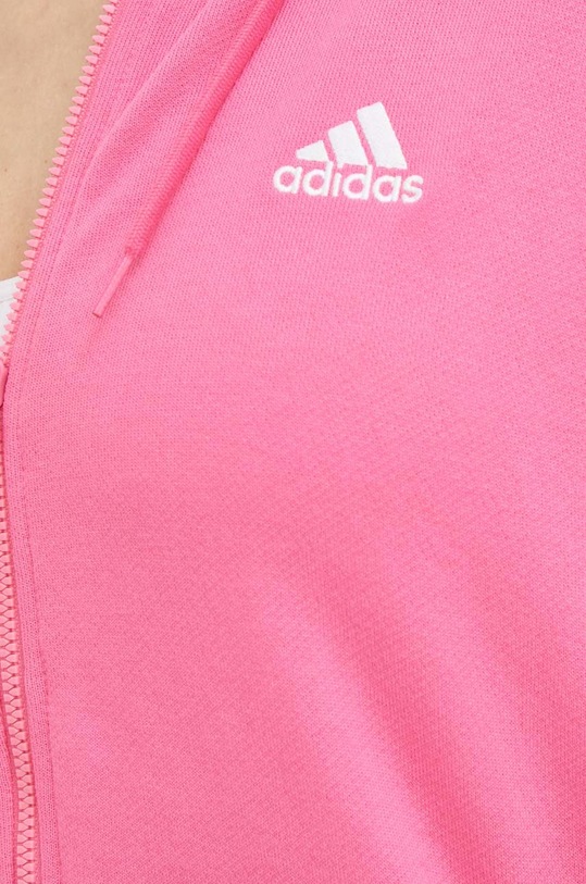 Хлопковая кофта adidas IC9952 розовый