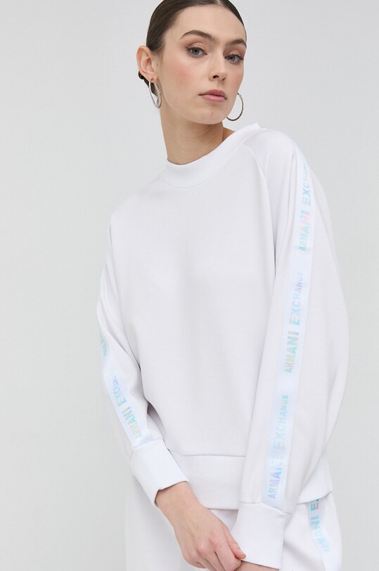 Armani Exchange bluza aplikacja biały 3RYM72.YJCSZ