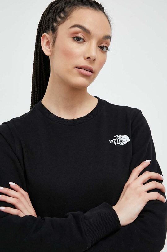 The North Face bluza bawełniana nadruk czarny NF0A7QZWJK31