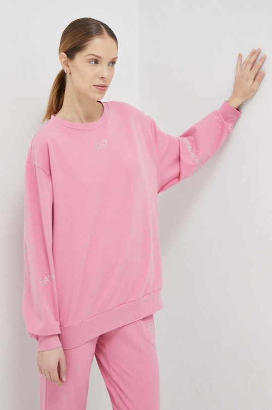 Суичър EA7 Emporio Armani еластичен розов 3RTM18.TJCQZ