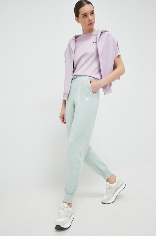 Fila bluza bawełniana FAW0443 fioletowy SS23