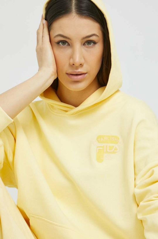 Fila bluza bawełniana FAW0444 żółty