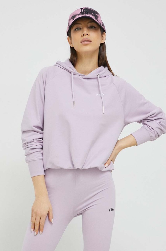 Fila bluza z kapturem fioletowy FAW0457