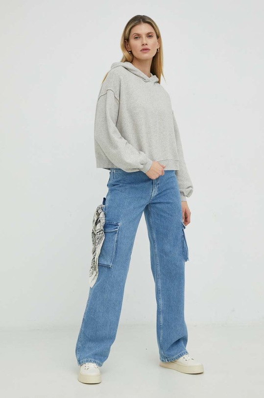 American Vintage bluza GAN03BE23 szary SS23