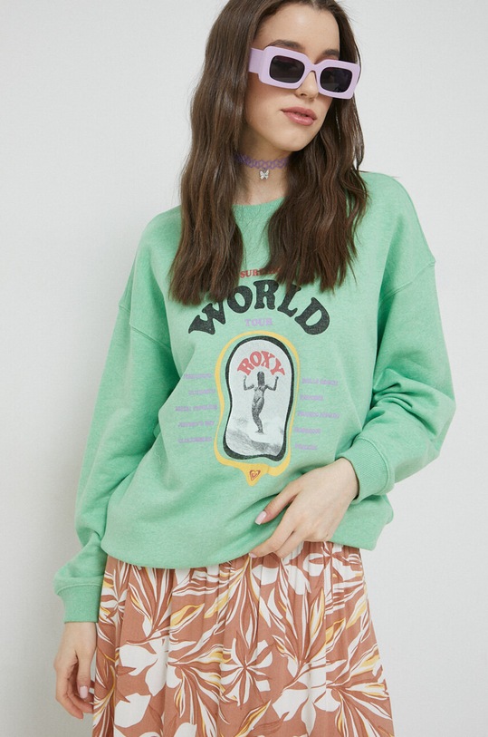 Roxy bluza pozostałe zielony ERJFT04691