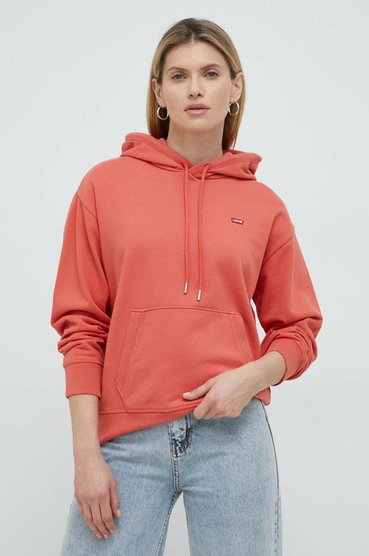 Bavlněná mikina Levi's oranžová 24693.0044