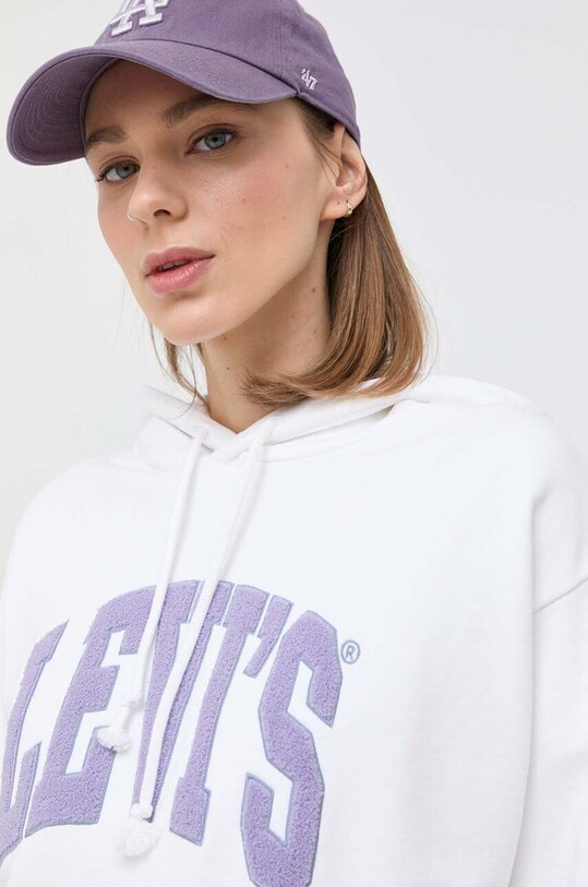 Bavlnená mikina Levi's biela 18487.0243