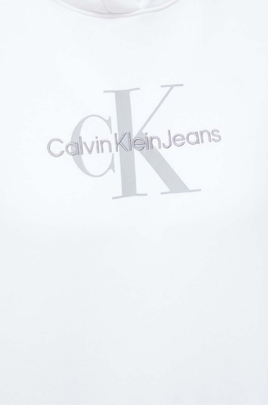 Bavlněná mikina Calvin Klein Jeans J20J220695.PPYX bílá