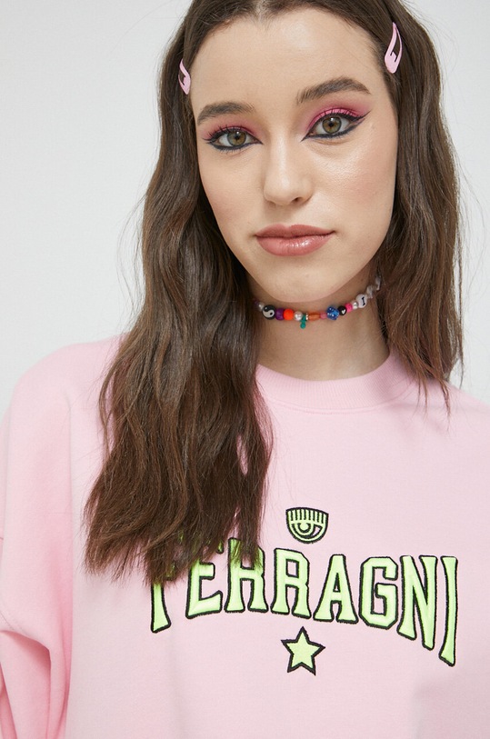 Bavlněná mikina Chiara Ferragni Ferragni Embro růžová 74CBIT02