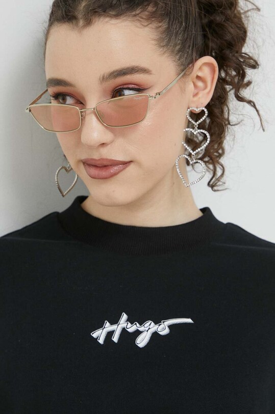 HUGO bluza bawełniana czarny 50489094