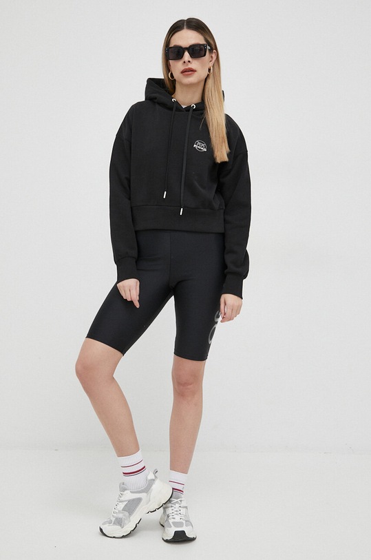 Pinko bluza bawełniana nadruk czarny 100367.A0KN
