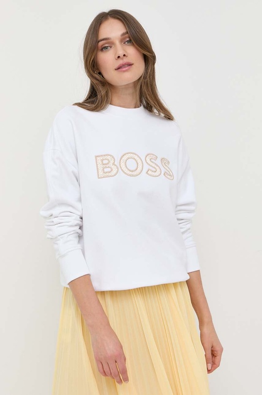BOSS bluza aplikacja biały 50489537