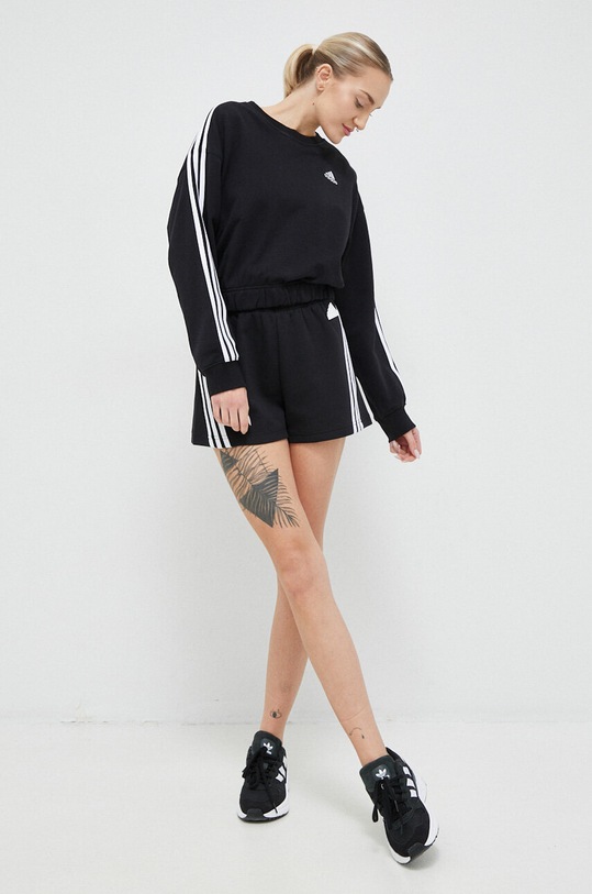 Bavlněná mikina adidas HR4926 černá SS23