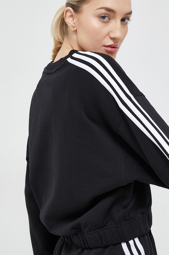 Bavlněná mikina adidas černá HR4926