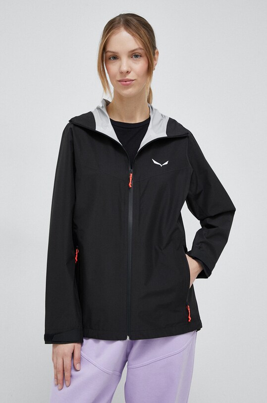 Salewa szabadidős kabát Puez Aqua 4 PTX nem bélelt fekete 00.0000028616