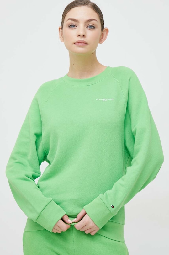Суичър Tommy Hilfiger зелен WW0WW37798.PPYX