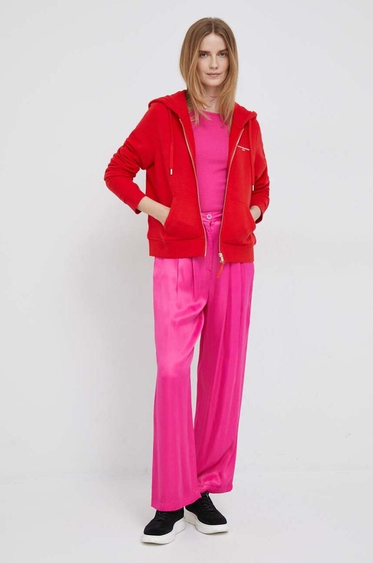 Mikina Tommy Hilfiger WW0WW39189.PPYX červená SS23