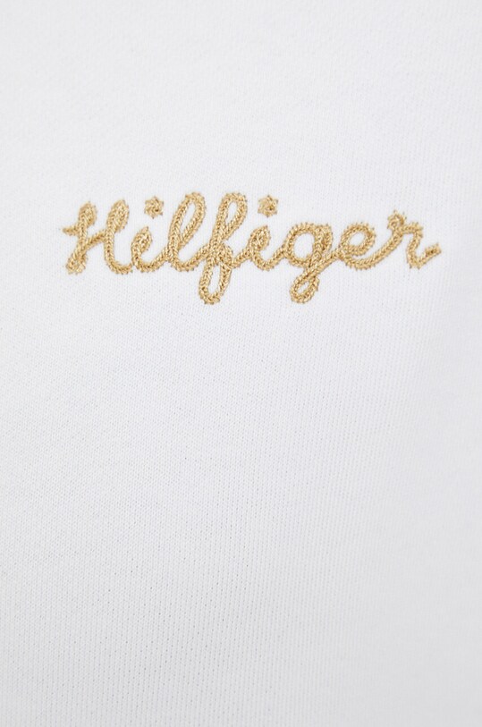 Βαμβακερή μπλούζα Tommy Hilfiger WW0WW38773.PPYX λευκό