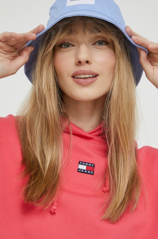 Pamučna dukserica Tommy Jeans roza DW0DW15411.PPYX