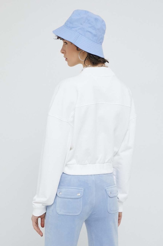 Îmbrăcăminte Tommy Jeans hanorac de bumbac DW0DW15415.PPYX alb