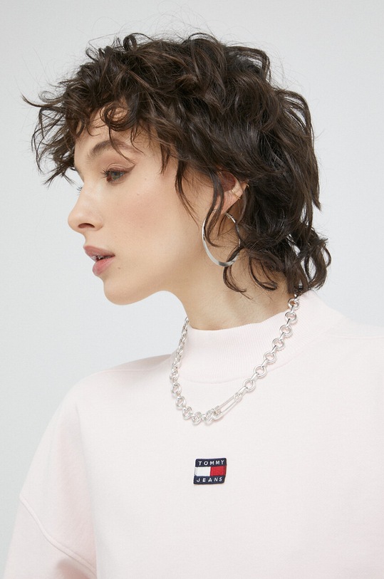 Îmbrăcăminte Tommy Jeans hanorac de bumbac DW0DW15415.PPYX roz