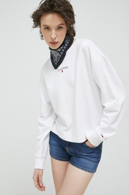 Tommy Jeans bluza biały DW0DW15409.PPYX