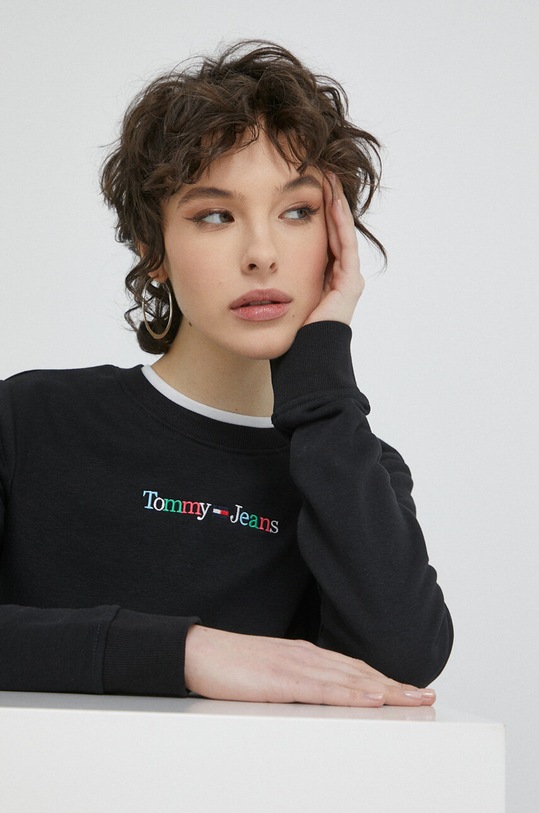 Tommy Jeans bluza czarny DW0DW15648.PPYX