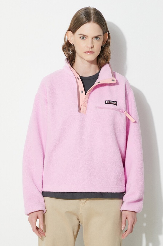 Columbia bluza sportowa Helvetia Cropped gładkie różowy 2014561