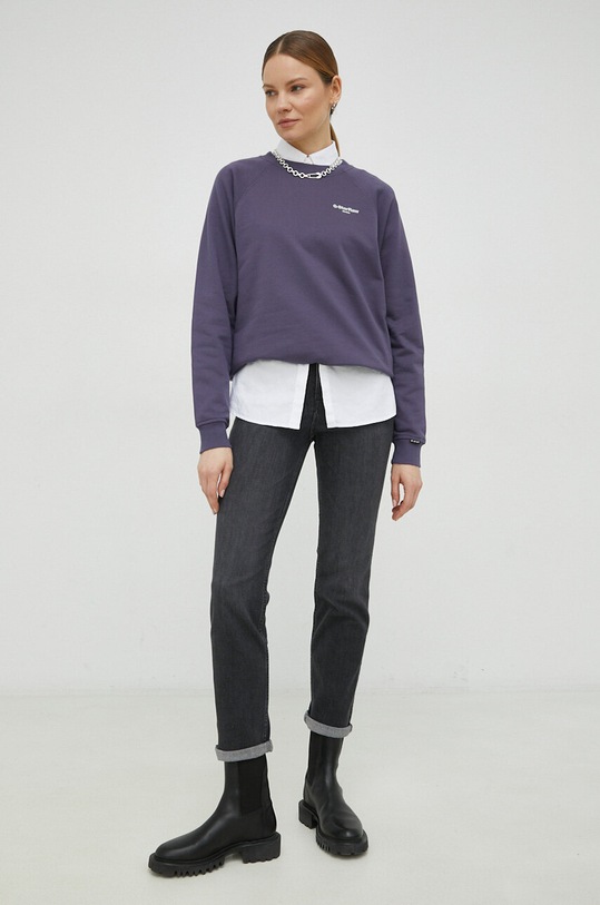 Bavlnená mikina G-Star D22728.D277 fialová SS23