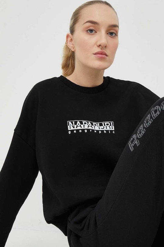 Μπλούζα Napapijri B-Box στάμπα μαύρο NP0A4GXT0411